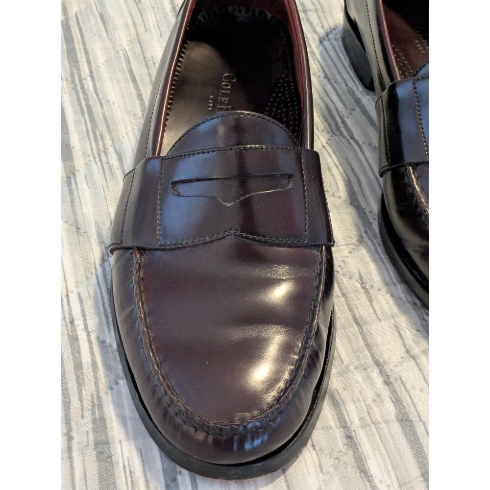 Cole Haan City Pinch Penny Loafers Burgundy Leather Dress Shoes Men's 10 M